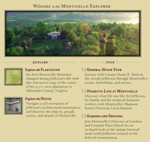 Monticello Explorer provides several virtual tours.