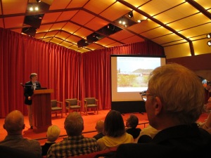 Gunny Harboe discussing the Preservation Master Plan for Taliesin West.